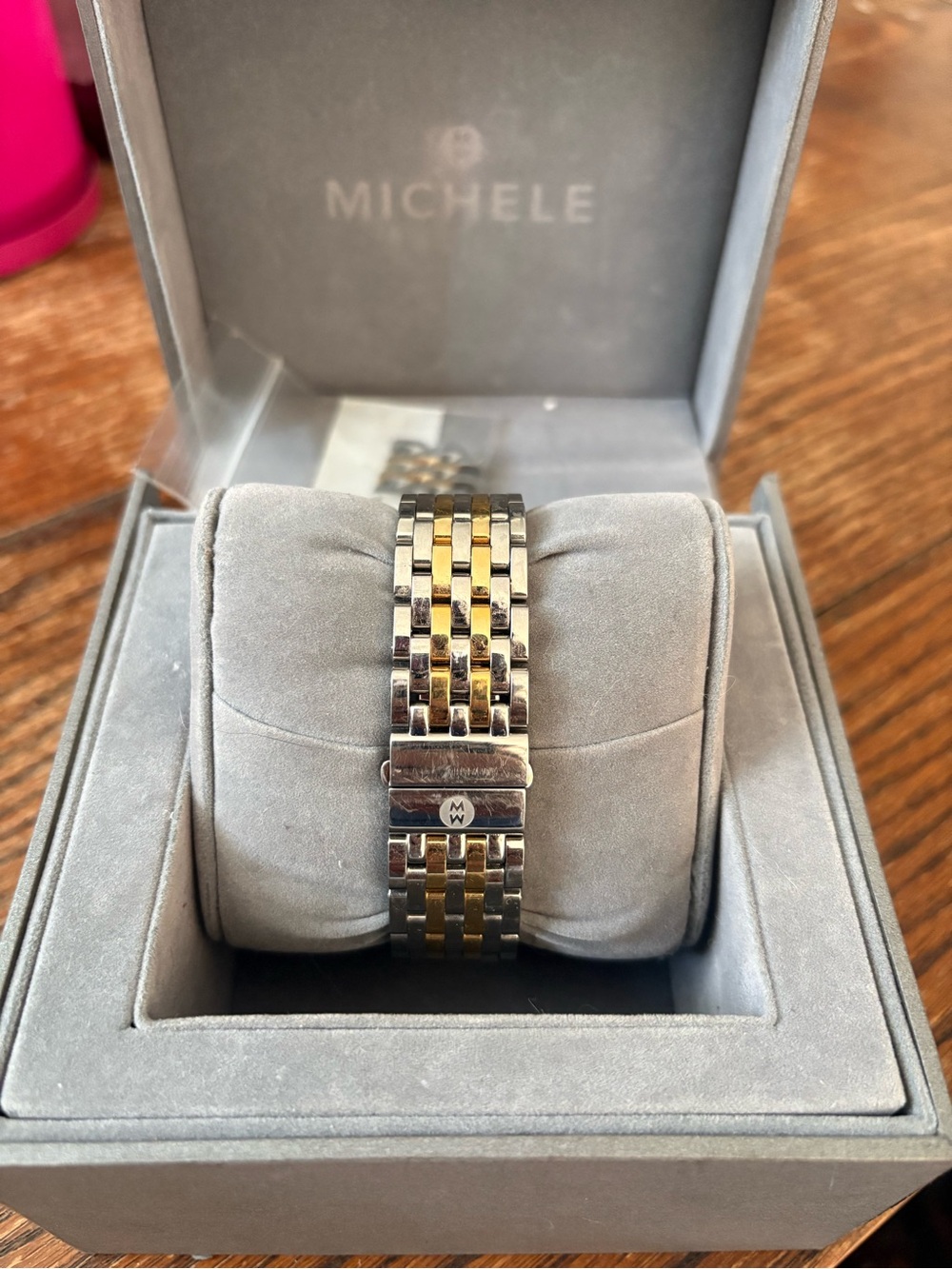 MICHELE Deco Madison two tone watch - Picture 4 of 5